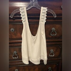 NWT Lovestitch Crochet Trim Top